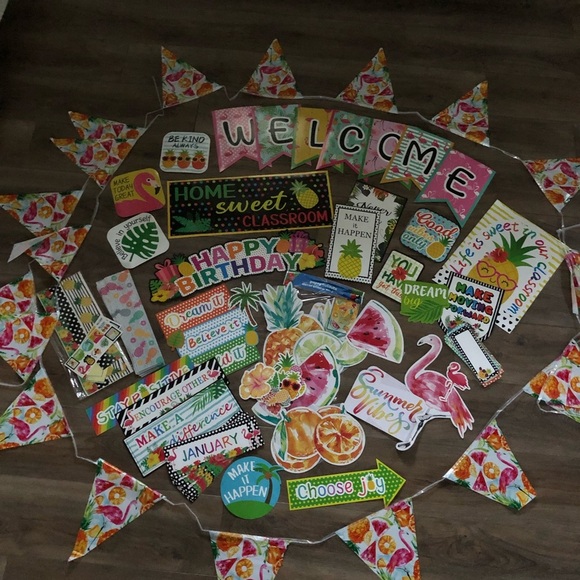 Teacher Bundle Home School Party Decorative Banners Signs Borders Bulletin Board - Picture 2 of 9